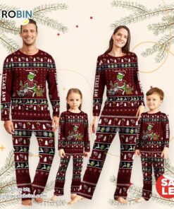 Texas A&M Aggies NCAA Custom Name Grinch Christmas And Sport Team Pajama Set