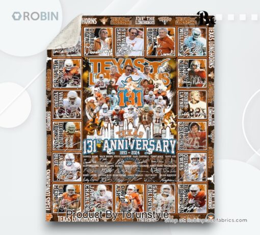 Texas Longhorns 131st Anniversary 1893 2024 Fleece Blanket