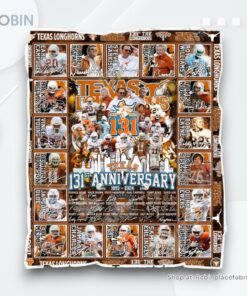 Texas Longhorns 131st Anniversary 1893 2024 Fleece Blanket