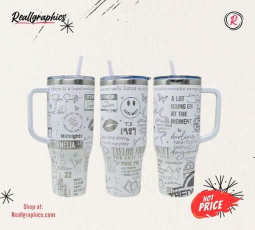 The Eras Tour Stanley Tumbler V4 Cup For Christmas Gifts Taylor Swift Stanley Tumbler 40 Oz