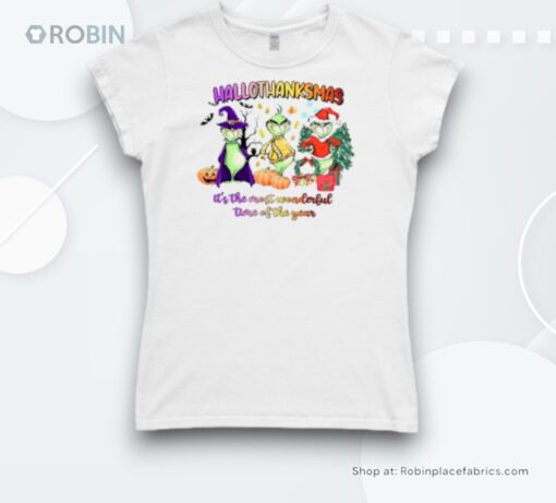 The Grinch Hallothanksmas It’s The Most Wonderful Time Of The Year Christmas Shirt