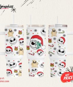 The Nightmare Before Christmas Cartoon Custom Stanley Cup 40 Oz