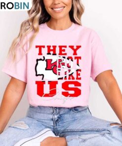 They Not Like Us Chiefs Mans Football T Shirt, Kansas City Chiefs Retro Shirt