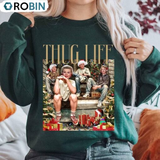 Thug Life White Christmas Movie Shirt, Family Matching Shirt, Long Sleeve Cotton, Hoodie