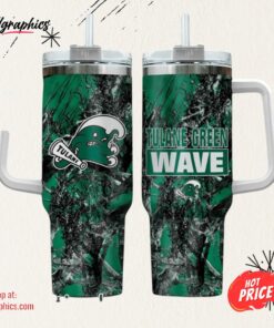 Tulane Green Wave Realtree Hunting 40oz Tumbler