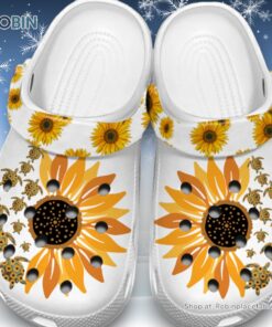 Turtle Sunflower Slipper Best Gift 3D Printed Crocs Clogs Shoes