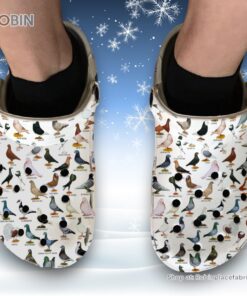 Types of Pigeons 3D Printed Crocs Clogs Shoes Types of Pigeons 3D Printed Crocs Clogs Shoes