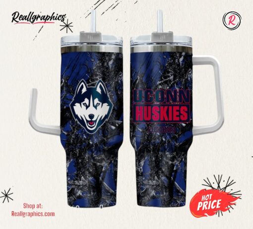 Uconn Huskies Realtree Hunting 40oz Tumbler