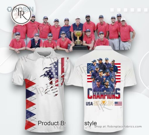 USA Presidents Cup 2024 Champions Polo Shirt