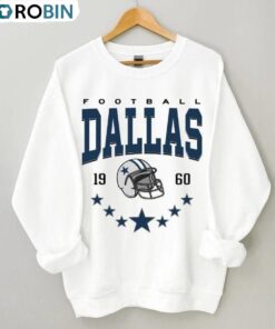 Vintage Dallas Football Sweatshirt, Trendy Dallas Football Shirt, Long Sleeve Cotton, Hoodie, T-shirt