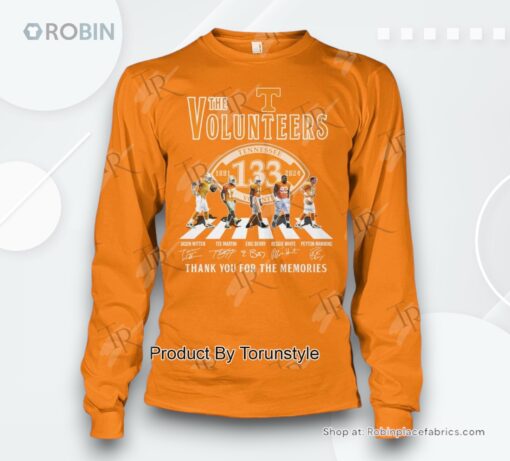 Volunteers Tennessee 133th Anniversary 1891 2024 Thank You For The Memories T Shirt
