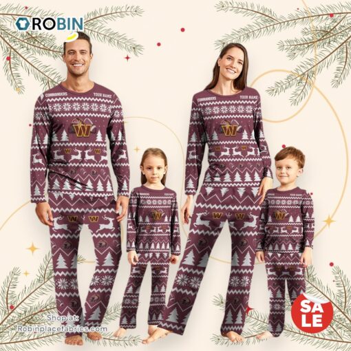 Washington Commanders Christmas NFL Custom Family Pajamas