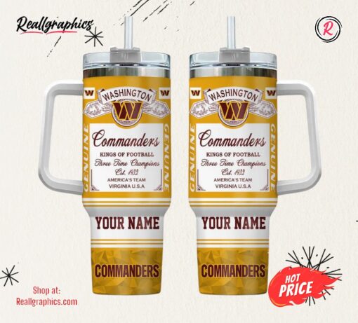 Washington Commanders NFL Kings Of Football Personalized Stanley Tumbler 40oz