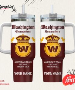Washington Commanders Personalized NFL Corona Extra 40oz Stanley Tumbler