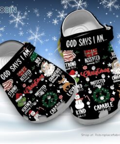 Water proof God Says I Am 3D Printed Crocs