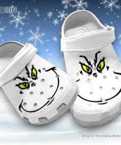 Water proof Grinchy Smiling, Face 3D Printed Crocs Shoes