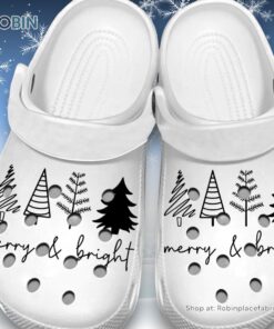 Water proof Merry & Bright 3D Printed Crocs Shoes