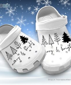 Water proof Merry & Bright 3D Printed Crocs Shoes