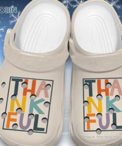 Water proof Thankful 3D Printed Crocs Shoes