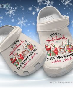 Water proof This Is My Hallmark Christmas Movies Watching Shirt 3D Printed Crocs