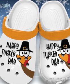 Water Resistant Happy Turkey Day 3D Printed Crocs Shoes