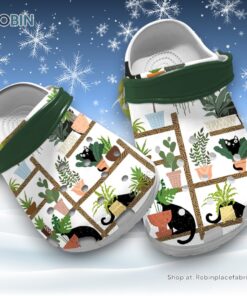 Water Resistant Plant Cat Lover Wall 3D Printed Crocs Shoes