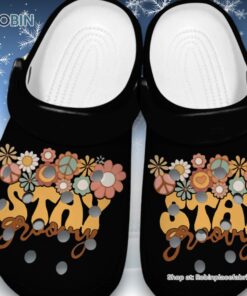 Water Resistant Stay Groovy 3D Printed Crocs Shoes