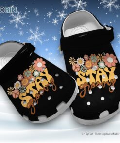 Water Resistant Stay Groovy 3D Printed Crocs Shoes