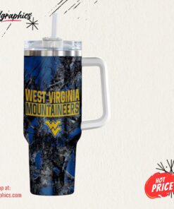 West Virginia Mountaineers Ncaa Hunting Personalized Stanley Tumbler 40oz Gift For Fans West Virginia Mountaineers Ncaa Hunting Personalized Stanley Tumbler 40oz Gift For Fans