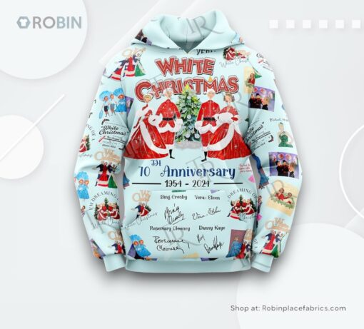 White Christmas 70th Anniversary 3D Unisex AOP Clothing (Hoodie, Sweatshirt, T Shirt)