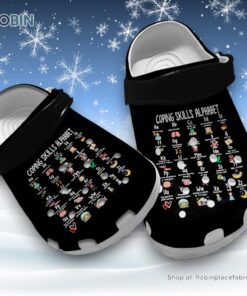 Wide fit Coping Skills Alpphabet Unisex Classic Crocs