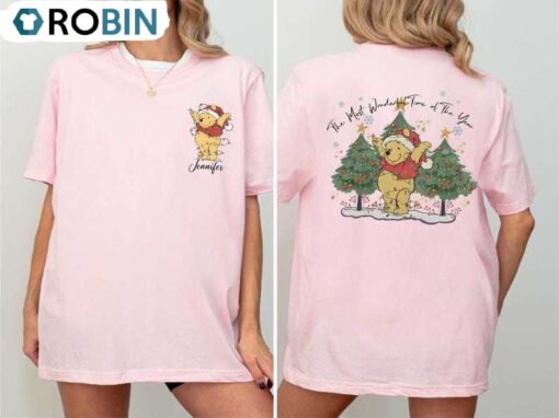 Winnie The Pooh Christmas Shirt, Pooh Bear Xmas Tee