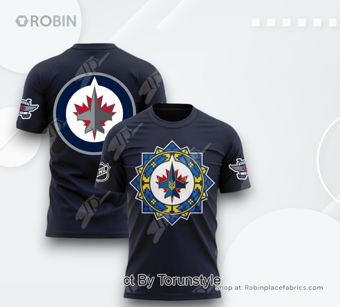 Winnipeg Jets Ukrainian Heritage Night 2024 AOP Clothing (Hoodie, Sweatshirt, T Shirt)