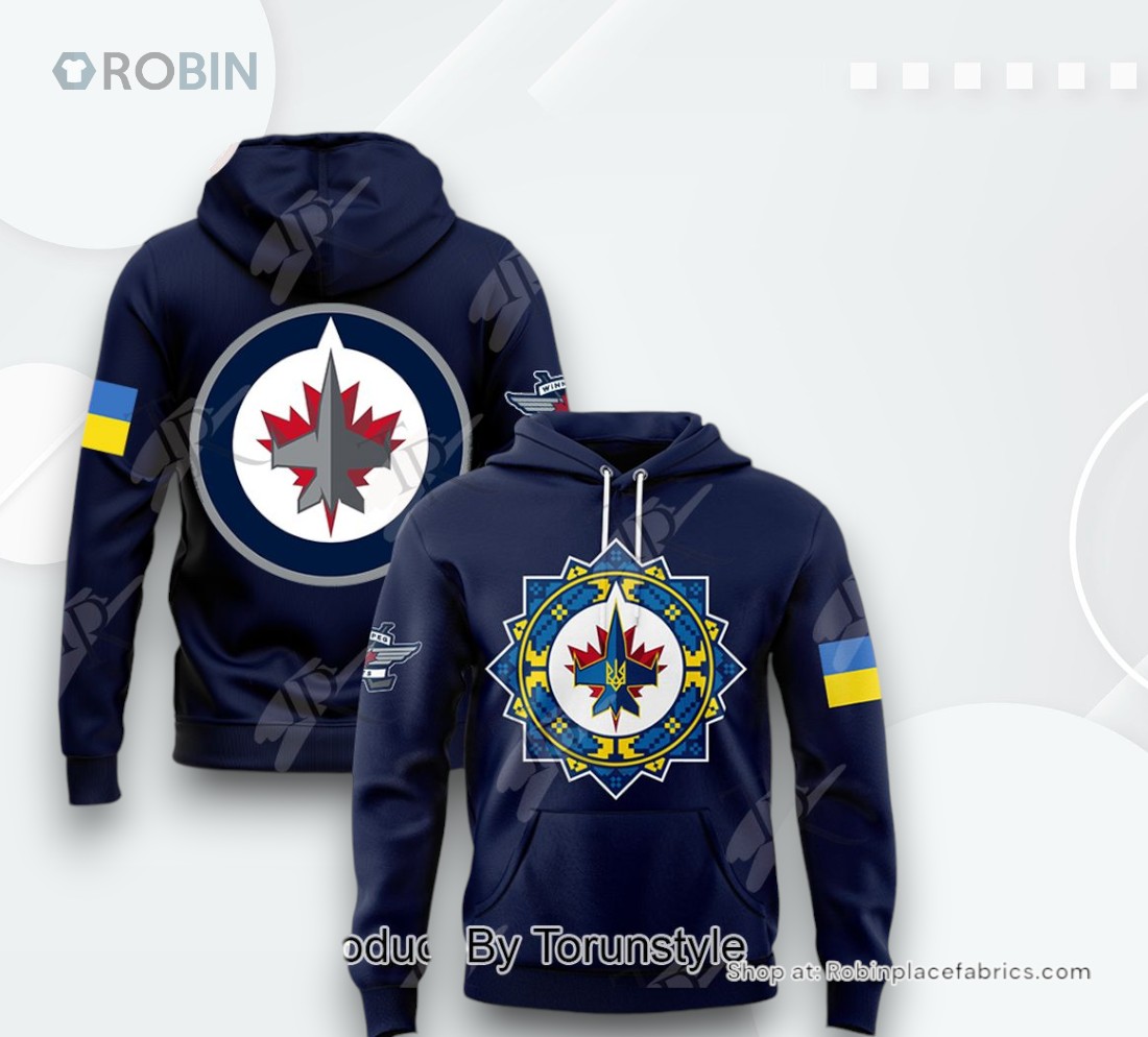 Winnipeg Jets Ukrainian Heritage Night 2024 AOP Clothing (Hoodie, Sweatshirt, T Shirt)