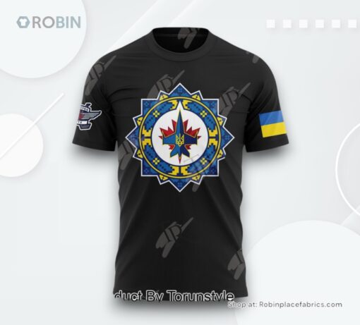 Winnipeg Jets Ukrainian Heritage Night T Shirt