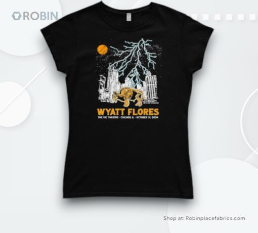Wyatt Flores The Vic Theatre October 31 2024 Chicago Il Tour Poster Shirt Shirt