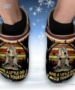 Yoga and Hippie Girl Live, Love Her Life 3D Printed Crocs Clogs Shoes