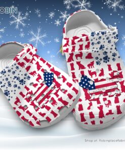Yorkshire Terrier American Flag 3D Printed Crocs Clogs Shoes