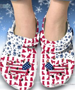 Yorkshire Terrier American Flag 3D Printed Crocs Clogs Shoes Yorkshire Terrier American Flag 3D Printed Crocs Clogs Shoes