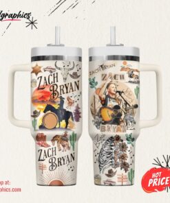 Zach Bryan Music Custom Stanley Cup 40 OZ Tumbler With Handle
