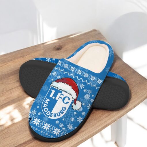 1. FC Magdeburg Football Team In House Slippers