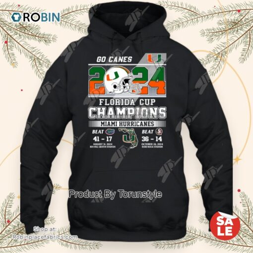 2024 Florida Cup Champions Miami Hurricanes Unisex Shirt