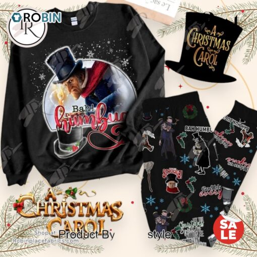 A Christmas Carol Bah! Humbug! God Bless Us Everyone Merry Christmas Pajamas Set