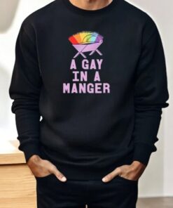A Gay In A Manger Purple Shirt