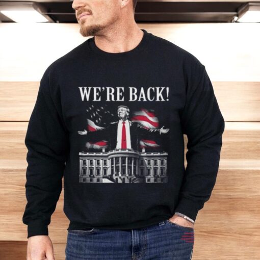 Adam Calhoun Wearing Donald Trump We_Re Back Shirt