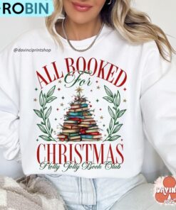All Booked For Christmas Sweatshirt, Book Lovers Gift, Long Sleeve Cotton, Hoodie