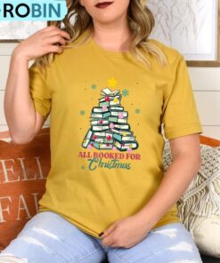 All Booked For Christmas Sweatshirt, Librarian Bookworm Xmas Sweater, Long Sleeve Cotton, Hoodie