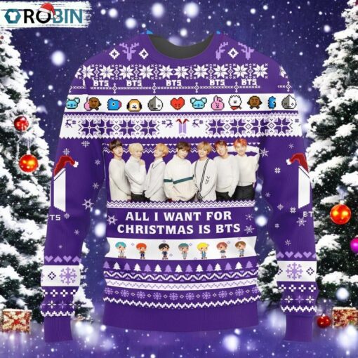 All I Want For Christmas Is Bts Christmas Sweater, Sweatshirt