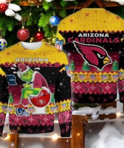 Arizona Cardinals & Grinch Team Up for the Ultimate NFL Christmas Sweater, Sweatshirt