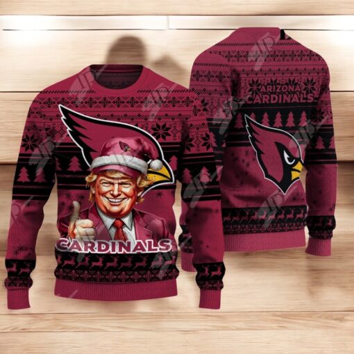 Arizona Cardinals Christmas Donald Trump Knitted Sweater